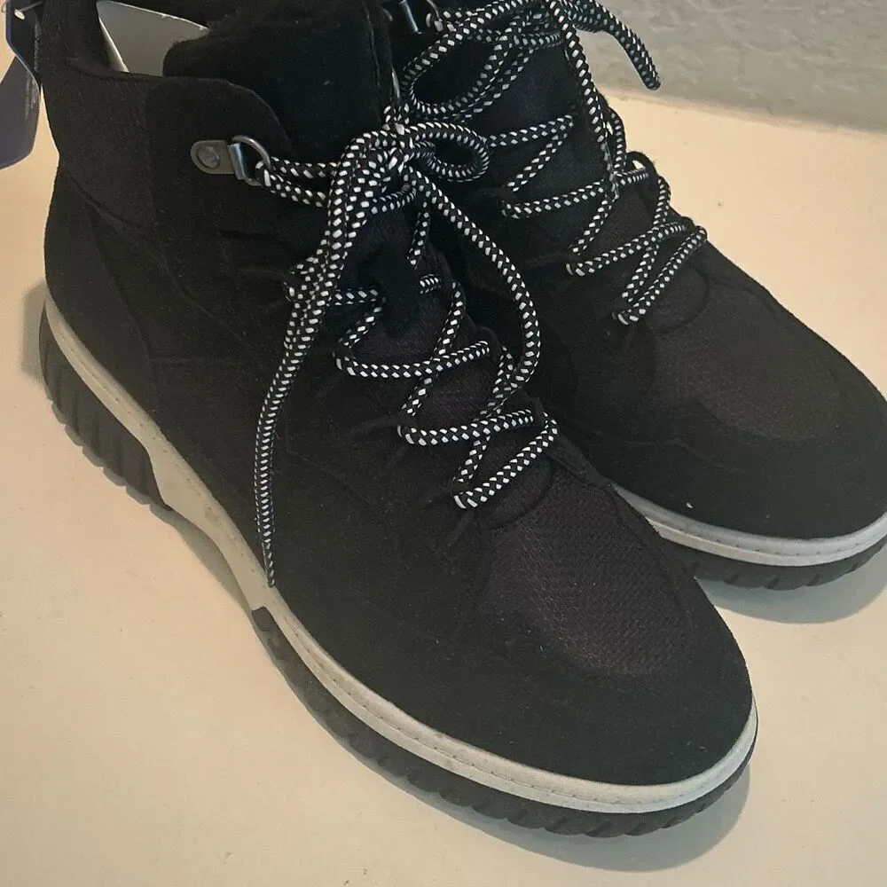 Sonoma Size 7.5 Farrah Water Repellant Booties Black Ortholite Comfort Foam NWT